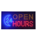 Φωτιστικό LED Σήμανσης OPEN 24 HOURS με Διακόπτη ON/OFF και Πρίζα 230v 48x2x25cm GloboStar 96305 - Image 3