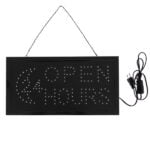 Φωτιστικό LED Σήμανσης OPEN 24 HOURS με Διακόπτη ON/OFF και Πρίζα 230v 48x2x25cm GloboStar 96305 - Image 4
