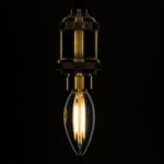 GloboStar® 99001 Λάμπα E14 C35 Κεράκι LED FILAMENT 4W 440 lm 320° AC 85-265V Edison Retro με Διάφανο Γυαλί Θερμό Λευκό 2700 K Dimmable - Image 2