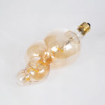 GloboStar® 99021 Λάμπα LED Soft S Spiral Filament E27 BB100 BUBBLES Γλόμπος 6W 420lm 360° AC 220-240V IP20 Φ10 x Υ24cm Ultra Θερμό Λευκό 2200K με Μελί Γυαλί - Dimmable - 3 Years Warranty - Image 3