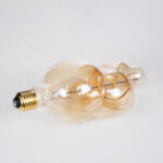 GloboStar® 99021 Λάμπα LED Soft S Spiral Filament E27 BB100 BUBBLES Γλόμπος 6W 420lm 360° AC 220-240V IP20 Φ10 x Υ24cm Ultra Θερμό Λευκό 2200K με Μελί Γυαλί - Dimmable - 3 Years Warranty - Image 4
