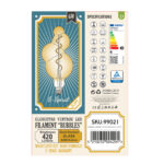 GloboStar® 99021 Λάμπα LED Soft S Spiral Filament E27 BB100 BUBBLES Γλόμπος 6W 420lm 360° AC 220-240V IP20 Φ10 x Υ24cm Ultra Θερμό Λευκό 2200K με Μελί Γυαλί - Dimmable - 3 Years Warranty - Image 6