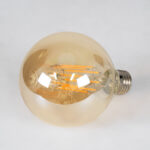 GloboStar® 99041 LED Long Filament Bulb E27 G95 Globe 12W 1080lm 360° AC 220-240V IP20 D9.5 x H13.5cm Ultra Θερμό Λευκό 2200K με Μελί Γυαλί - Dimmable - 3 Years Warranty - Image 3