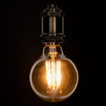 GloboStar® 99041 LED Long Filament Bulb E27 G95 Globe 12W 1080lm 360° AC 220-240V IP20 D9.5 x H13.5cm Ultra Θερμό Λευκό 2200K με Μελί Γυαλί - Dimmable - 3 Years Warranty - Image 5