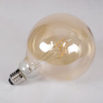 GloboStar® 99081 Λάμπα LED Ultra Thin Soft S Spiral Filament E27 G125 Γλόμπος 4W 280lm 360° AC 220-240V IP20 Φ12.5 x Υ18cm Ultra Θερμό Λευκό 2200K με Μελί Γυαλί - Dimmable - 3 Years Warranty - Image 4