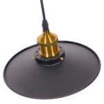 GloboStar® CARAVEL 01042 Vintage Industrial Κρεμαστό Φωτιστικό Οροφής Μονόφωτο Μαύρο Μεταλλικό Καμπάνα Φ36 x Y13cm - Image 6