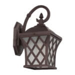 GloboStar® LELIA 01251 Vintage Φωτιστικό Τοίχου Απλίκα Μονόφωτο Σκούρο Καφέ Μεταλλικό Πλέγμα Μ24 x Π19 x Υ37cm - Image 2