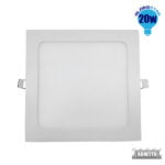 Πάνελ PL LED Οροφής Χωνευτό Τετράγωνο 20W 230V 1820lm 180° Θερμό Λευκό 3000k GloboStar 01886 - Image 2