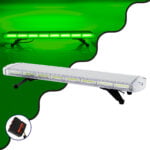 GloboStar® 85187 PRO Series Φάρος Σήμανσης Οχήματος Security - Ασφαλείας για Αυτοκίνητα & Φορτηγά 6 Προγραμμάτων Φωτισμού STROBE LED COB 180W DC 10-30V Αδιάβροχος IP66 Πράσινο - Image 2