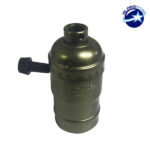 Vintage Industrial Retro E27 Μπρούτζινο Ματ Ντουί με Διακόπτη DIY GloboStar 90023
