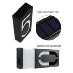 GloboStar® 71517 Αυτόνομο Ηλιακό Φωτιστικό LED SMD 1W 100lm με Ενσωματωμένη Μπαταρία 1000mAh - Φωτοβολταϊκό Πάνελ με Αισθητήρα Ημέρας-Νύχτας για Αρίθμηση Δρόμου με Αριθμό 7 Αδιάβροχο IP55 Ψυχρό Λευκό 6000K - Image 9