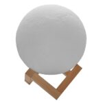 Διακοσμητικό Ανάγλυφο Φωτιστικό Αφής 3D Moon 12cm RGBW Ντιμαριζόμενο με Ασύρματο Χειριστήριο GloboStar 07029 - Image 2