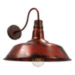 GloboStar® SORD 01052  Vintage Industrial Φωτιστικό Τοίχου Απλίκα Μονόφωτο Καφέ Σκουριά Μεταλλικό Καμπάνα Φ36 x Μ42 x Π36 x Υ32cm - Image 2