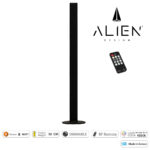 GloboStar® ALIEN-DIVA-BLACK-50-2 ALIEN Design DIVA Μοντέρνο Minimal Nordic Μεταλλικό Φωτιστικό Επιτραπέζιο - Πορτατίφ - Λαμπατέρ Μαύρο LED 8W 1040lm με Ασύρματο Χειριστήριο RF & Dimmer IP20 Φυσικό Λευκό 4500K Μ3 x Π1.6 x Υ50cm - Image 5