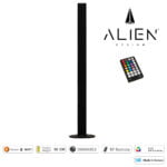 GloboStar® ALIEN-DIVA-BLACK-50-8 ALIEN Design DIVA Μοντέρνο Minimal Nordic Μεταλλικό Φωτιστικό Επιτραπέζιο - Πορτατίφ - Λαμπατέρ Μαύρο LED 8W 800lm με Ασύρματο Χειριστήριο RF & Dimmer IP20 Πολύχρωμο RGB Μ3 x Π1.6 x Υ50cm - Image 5