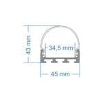 GloboStar® SURFACEPENDANT-PROFILE 70871-3M Προφίλ Αλουμινίου - Βάση & Ψύκτρα Ταινίας LED με Λευκό Γαλακτερό Κάλυμμα - Επιφανειακή & Κρεμαστή Χρήση - Πατητό Κάλυμμα - Λευκό - 3 Μέτρα - Μ300 x Π4.5 x Υ4.2cm - Image 8