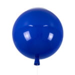 GloboStar® BALLOON 00654 Παιδικό Φωτιστικό Οροφής Μπάλα Μονόφωτο 1 x E27 IP20 Μπλε Πλαστικό με Ασημί Μέταλλο - Μ30 x Π30 x Υ33cm - Image 2