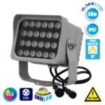 LED Προβολέας Αρχιτεκτονικού Φωτισμού GENIUS DMX512 48W CREE 24v 4800lm Δέσμης 10° Μοιρών Αδιάβροχος IP67 RGB GloboStar 05028
