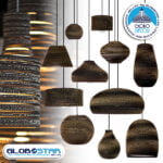 GloboStar® SANTORINI 01296 Boho Κρεμαστό Φωτιστικό Καμπάνα Μονόφωτο 1 x E27 IP20 3D Καφέ Χαρτί - Μ35 x Π35 x Υ40cm - Image 12