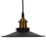 GloboStar® CARAVEL 01042 Vintage Industrial Κρεμαστό Φωτιστικό Οροφής Μονόφωτο Μαύρο Μεταλλικό Καμπάνα Φ36 x Y13cm - Image 4