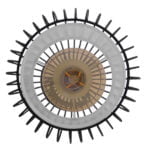 GloboStar® THYDA 01197 Μοντέρνο Κρεμαστό Φωτιστικό Οροφής Μονόφωτο Μαύρο Μεταλλικό Πλέγμα με Υφασμάτινο Εσωτερικό Καπέλο Φ21 x Y40cm - Image 6