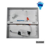 Πάνελ PL LED Οροφής Εξωτερικό Τετράγωνο 20W 230v 1820lm 180° Θερμό Λευκό 3000k GloboStar 01889 - Image 4