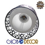GloboStar® FELICIA 01247 Μοντέρνο Κρεμαστό Φωτιστικό Οροφής Τρίφωτο 3 x E27 Μαύρο Μεταλλικό Πλέγμα με Λευκό Γυαλί Μ62 x Π15 x Υ19cm - Image 5