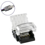 GloboStar® 70724 Αδιάβροχος Ταχυσύνδεσμος Ένωσης IP65 - Strip To Cable Connector για Ένωση 1 x RGB Αδιάβροχης Ταινίας LED Πλάτους 10mm με 1 x Καλώδιο Τροφοδοσίας - Image 2