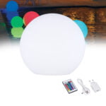 GloboStar® 85825 Ακρυλικό Φωτιστικό Μπάλα Εξωτερικού Χώρου - Πισίνας LED Globe 10W Φ40 Επαναφορτιζόμενο Μπαταρίας με Καλώδιο USB - Φορτιστή και Ασύρματο Χειριστήριο IR Αδιάβροχο IP65 Πολύχρωμο RGBW - Image 2