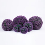 GloboStar® 78521 Artificial - Συνθετικό Τεχνητό Διακοσμητικό Φυτό Θάμνος Πυξάρι Πράσινο - Μωβ Φ36cm - Image 3