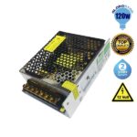GloboStar® 68830 Μεταλλικό Τροφοδοτικό PELV για Προϊόντα LED 120W 10A - AC 220-240V σε DC 12V - IP20 L13 x W10 x H4cm - 2 Years Warranty