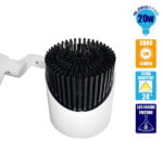 Μονοφασικό Bridgelux COB LED Φωτιστικό Σποτ Ράγας 20W 230V 3000lm 24° Θερμό Λευκό 3000k GloboStar 93015 - Image 4