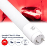 GloboStar® TREATMENT 60399 Λάμπα LED Τύπου Φθορίου T8 G13 90cm 13W 309lm 300° AC 220-240V IP20 Φ2.7 x Μ90cm - Κόκκινη 630-680nm Special For Light Therapy/Dermatotherapy - 3 Years Warranty - Image 2