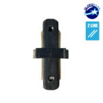 Μονοφασικός Connector 2 Καλωδίων Συνδεσμολογίας Γιώτα (Ι) για Μαύρη Ράγα Οροφής GloboStar 93023
