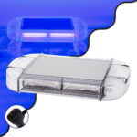 GloboStar® 85176 PRO Series Φάρος Σήμανσης Οχήματος Αστυνομίας για Αυτοκίνητα & Φορτηγά 6 Προγραμμάτων Φωτισμού STROBE LED COB 60W DC 10-30V Αδιάβροχος IP66 Μπλε - Image 2