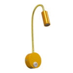 GloboStar® READING 00860 Μοντέρνο Μεταλλικό Φωτιστικό Τοίχου Απλίκα Reading Light CREE LED 3W 300lm 35° AC 85-265V Μονόφωτο Χρυσό με Ρυθμιζόμενο Σώμα Σπιράλ & Διακόπτη On / Off Θερμό Λευκό 2700K Μ6.5 x Π20 x Υ20cm - Image 2