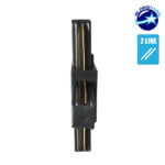 Μονοφασικός Connector 2 Καλωδίων Συνδεσμολογίας Cross (+) για Μαύρη Ράγα Οροφής GloboStar 93029 - Image 2