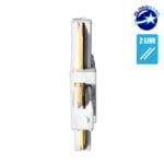 Μονοφασικός Connector 2 Καλωδίων Συνδεσμολογίας Cross (+) για Λευκή Ράγα Οροφής GloboStar 93028 - Image 2