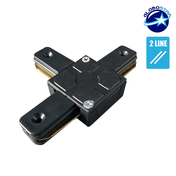 Μονοφασικός Connector 2 Καλωδίων Συνδεσμολογίας Ταφ (Τ) για Μαύρη Ράγα Οροφής GloboStar 93025 - Image 4