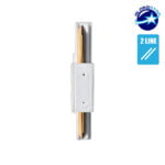 Μονοφασικός Connector 2 Καλωδίων Συνδεσμολογίας Ταφ (Τ) για Λευκή Ράγα Οροφής GloboStar 93024 - Image 2