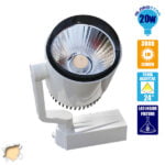 Μονοφασικό Bridgelux COB LED Φωτιστικό Σποτ Ράγας 20W 230V 3000lm 24° Θερμό Λευκό 3000k GloboStar 93015