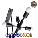 GloboStar® FERUM 01098 Μοντέρνο Industrial Φωτιστικό Οροφής Πολύφωτο Μαύρο Μεταλλικό Ράγα Μ113 x Π26 x Υ85cm - Image 4