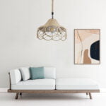 GloboStar® TESSUTI 01614 Vintage Κρεμαστό Φωτιστικό Οροφής Μονόφωτο 1 x E27 Πλέγμα με Μπεζ Σχοινί Φ39 x Υ31cm - Image 15