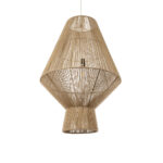 GloboStar® CAYMAN 01854 Boho Κρεμαστό Φωτιστικό Πλέγμα Μονόφωτο 1 x E27 IP20 Μπεζ Σχοινί - Μ60 x Π60 x Υ86cm - Image 2