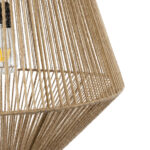 GloboStar® CAYMAN 01854 Boho Κρεμαστό Φωτιστικό Πλέγμα Μονόφωτο 1 x E27 IP20 Μπεζ Σχοινί - Μ60 x Π60 x Υ86cm - Image 8