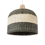 GloboStar® BARBADOS 01945 Boho Κρεμαστό Φωτιστικό Καμπάνα Μονόφωτο 1 x E27 IP20 Μπεζ & Χακί Ξύλο - Μ60 x Π60 x Υ60cm - Image 2