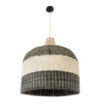 GloboStar® BARBADOS 01945 Boho Κρεμαστό Φωτιστικό Καμπάνα Μονόφωτο 1 x E27 IP20 Μπεζ & Χακί Ξύλο - Μ60 x Π60 x Υ60cm - Image 4