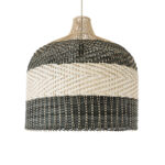 GloboStar® BARBADOS 01945 Boho Κρεμαστό Φωτιστικό Καμπάνα Μονόφωτο 1 x E27 IP20 Μπεζ & Χακί Ξύλο - Μ60 x Π60 x Υ60cm - Image 5