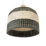 GloboStar® BARBADOS 01945 Boho Κρεμαστό Φωτιστικό Καμπάνα Μονόφωτο 1 x E27 IP20 Μπεζ & Χακί Ξύλο - Μ60 x Π60 x Υ60cm - Image 6