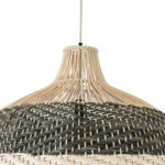 GloboStar® BARBADOS 01945 Boho Κρεμαστό Φωτιστικό Καμπάνα Μονόφωτο 1 x E27 IP20 Μπεζ & Χακί Ξύλο - Μ60 x Π60 x Υ60cm - Image 8